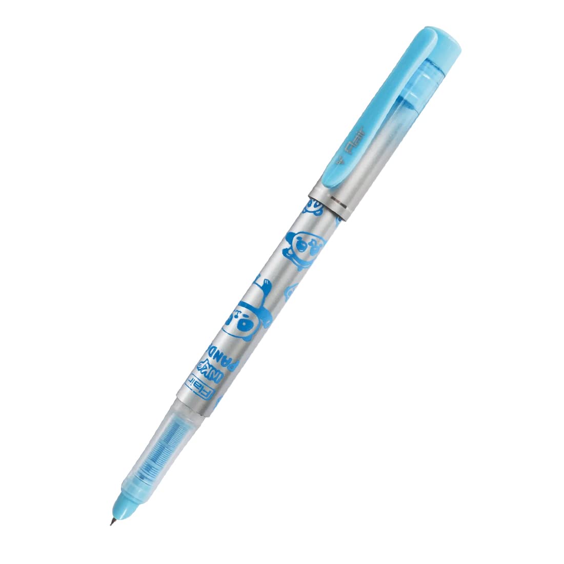 FLAIR Inky Series Panda Liquid Ink Fountain Pen Blister Pack ,  Blue Ink, Pack of 2