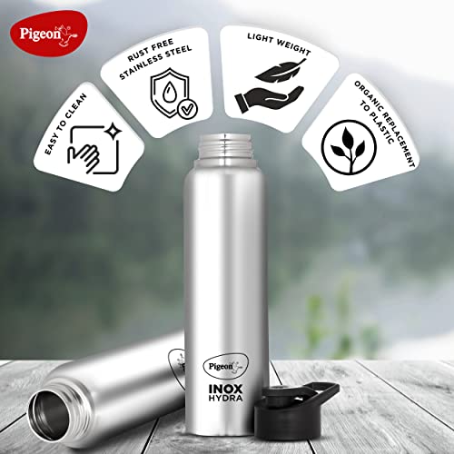 Pigeon by Stovekraft Stainless Steel INOX Hydra 1000 Drinking Water Bottle 900 ml - Silver (Pack of 1)
