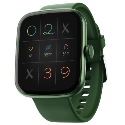 boAt Wave Style Smart Watch with 1.69" Square HD Display, DIY Watch Face Studio, Coins,HR & SpO2 Monitoring,7 Days Battery Life, Crest App Health Ecosystem, Multiple Sports Modes(Olive Green)