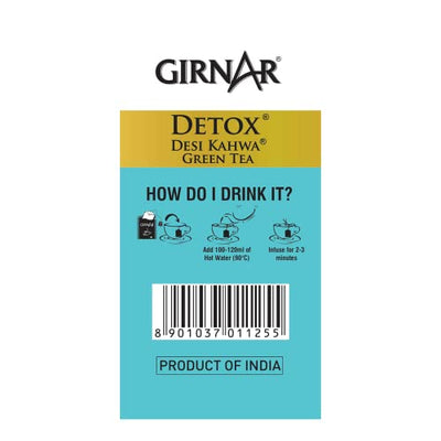 Girnar Detox Green Tea - Desi Kahwa (36 Tea Bags) 90 gm
