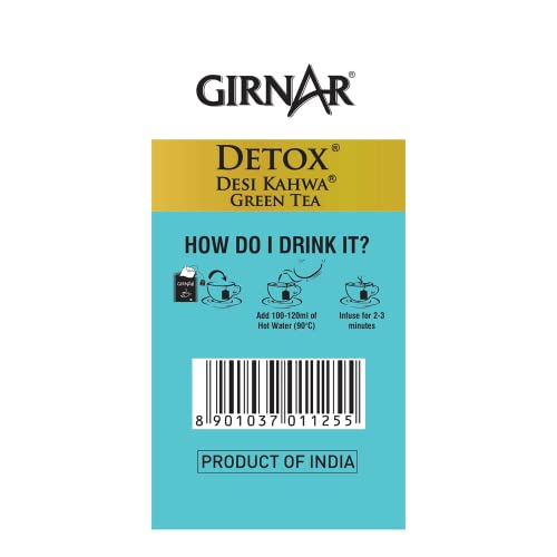 Girnar Detox Green Tea - Desi Kahwa (36 Tea Bags) 90 gm