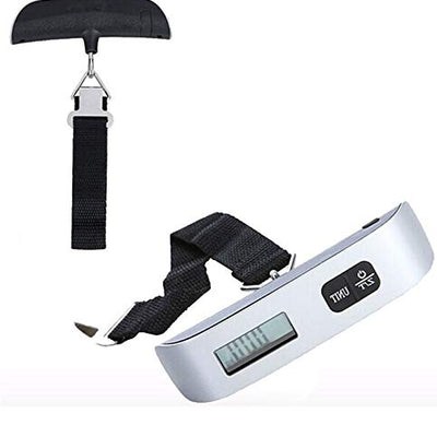 ADDCART Plastic 50 Kg Digital Luggage Scale with LCD Display Backlight Temperature Sensor and Tare Function Weighing Scale(Silver Color)