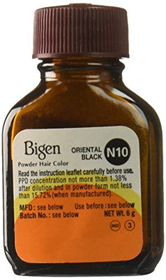 Bigen Powder Hair Color, Oriental Black, 0.21 Ounce, 6 Count