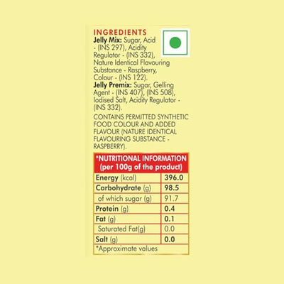 Weikfield Jelly Crystals | Raspberry Flavour| 90g Carton