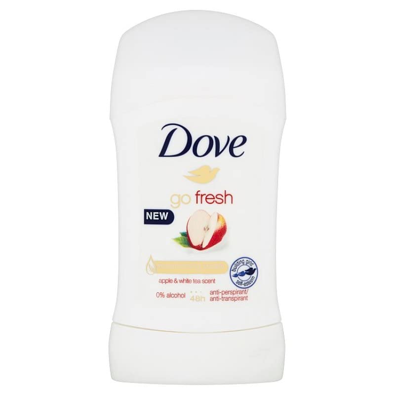 5x Dove Go Fresh Apple And White Tea Anti-Perspirant Stick - 40ml each - Pack of 5