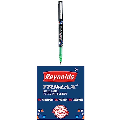 Reynolds Trimax 0.5mm Gel Pen -  Green Ink, Pack of 5