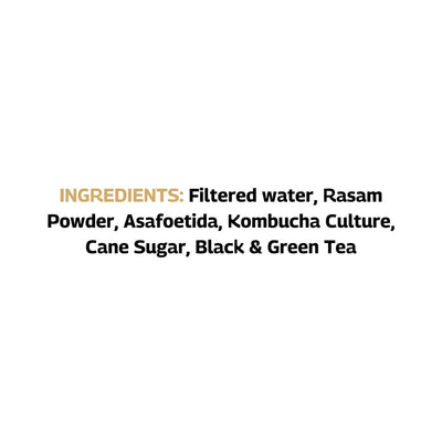 SBOOCH - Indian Sparkling Kombucha Tea | Rasam Flavor |275ml Pack of 6| Gut-Friendly Beverage | Antioxidant-Rich Zero Preservatives | Alcohol-Free Fermented Tea | Vegan & Gluten-Free