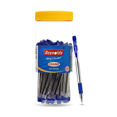 Reynolds Champ 0.7mm Ball Pen - Blue Ink, Pack of 30