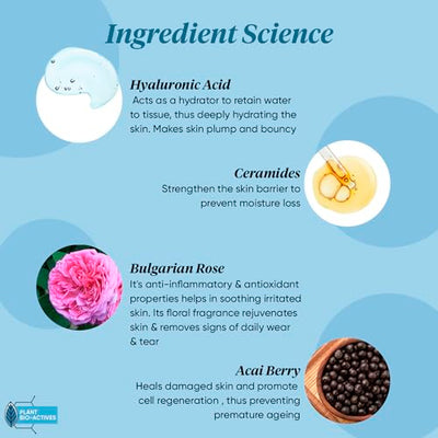 Dot & Key Hydrating Hyaluronic Acid Serum With Vitamin C + E | For Plump, Glowing Skin | Face Serum for Dry Skin, Oily & Normal Skin | With Ceramide & Acai Berry | 30ml