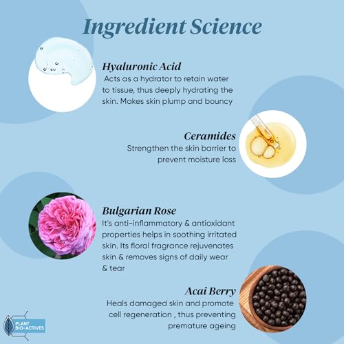 Dot & Key Hydrating Hyaluronic Acid Serum With Vitamin C + E | For Plump, Glowing Skin | Face Serum for Dry Skin, Oily & Normal Skin | With Ceramide & Acai Berry | 30ml