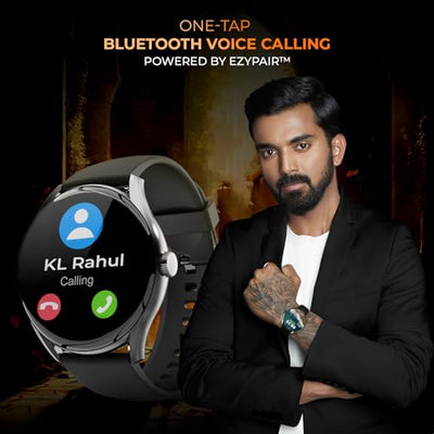 beatXP Vega 1.43" (3.6 cm) Super AMOLED Display, One-Tap Bluetooth Calling Smart Watch, 1000 Nits Brightness, Fast Charging, 24 * 7 Health Monitoring (Electric Black)