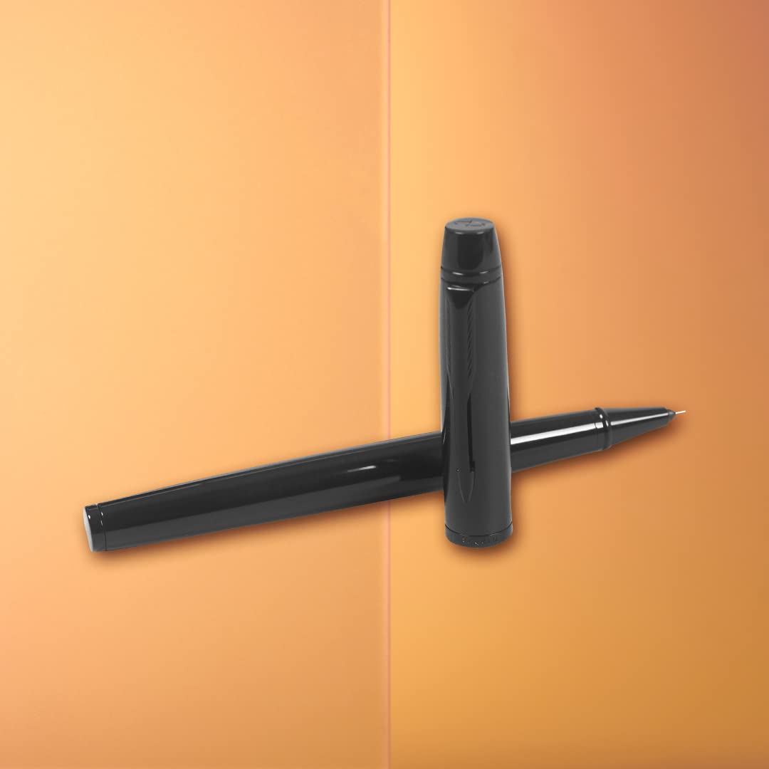 Parker Odyssey Laque Black Metal Trim Roller Ball Pen