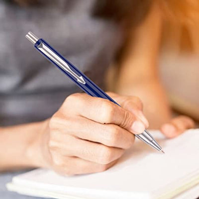 Parker Vector Standard Chrome Gold Trim Ball Pen - Blue Ink, Pack Of 1