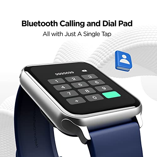 boAt Wave Call Smart Watch, Smart Talk with Advanced Dedicated Bluetooth Calling Chip, 1.69” HD Display with 550 NITS & 70% Color Gamut, 150+ Watch Faces, Multi-Sport Modes, HR, SpO2, IP68(Deep Blue)