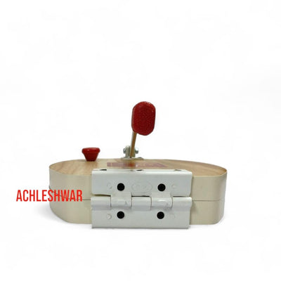 Achleshwar Wooden Manual Heavy Round Wooden Board Papad-Puri-khakhra Press Maker Plywood Machine with Iron Handle Roti Maker Press Machine with Handle for Kitchen Home (11 Inch)