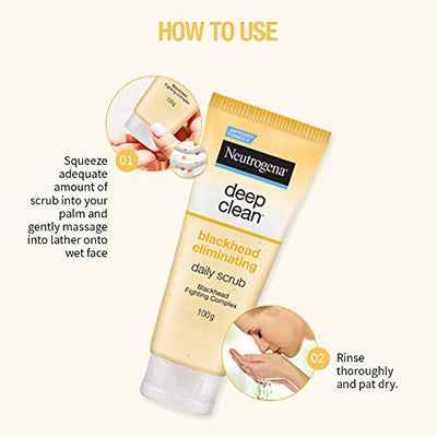 Neutrogena Deep Clean Scrub Blackhead Eliminating Daily Scrub For Face, 100g
