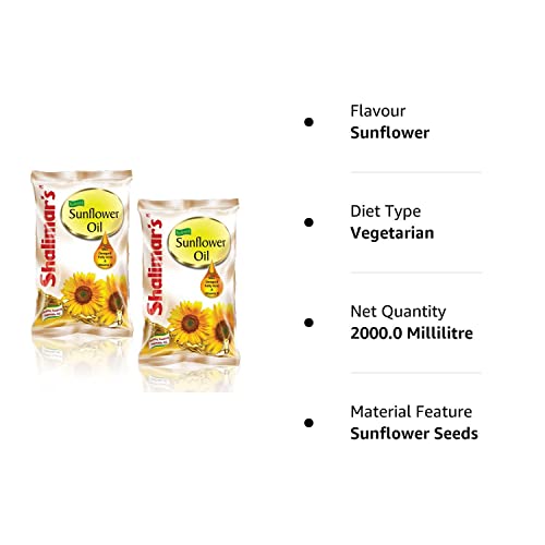SHALIMARS Sunflower Oil 1 Ltr Pouch Pack of 2