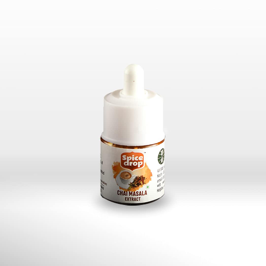 Spice Drop Chai Masala Extract | Tea Masala Drops |Authentic Indian Recipe| No preservative | 5 ML (180 Drops)| 1 drop per cup | 1 bottle 180 cups| Flavors 180 cups | 5ML equals 125 grams of powder