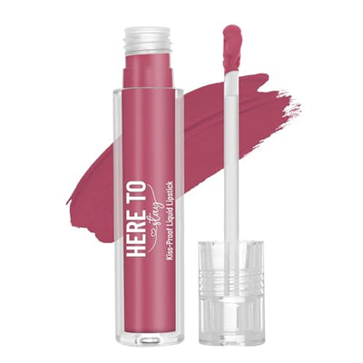 Swiss Beauty Select Here To Stay Liquid Matte Lipstick with Kiss-Proof Formula | Infused with Vitamin E | Non-Transfer, Smudgeproof | 12-18 Hrs Stay | Shade - La Rose, 3ml |