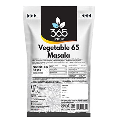 365 SPICERY Vegetable 65 Masala - Authentic Blend for Exquisite Flavors - 100% Pure, NO Preservatives, NO MSG - 500 gm