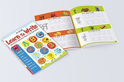 All in one Learn to write Capital letters Small letters Numbers 1 100 Hindi Varnmala
