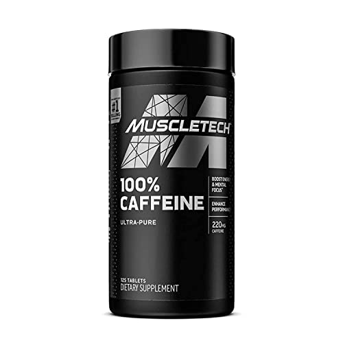 Muscletech Essential Series Platinum 100% Caffeine | Enhance Mental Focus & Energy | Pure & Potent | Healthy Body | Daily Nutrition |Pack of 125 Tablets
