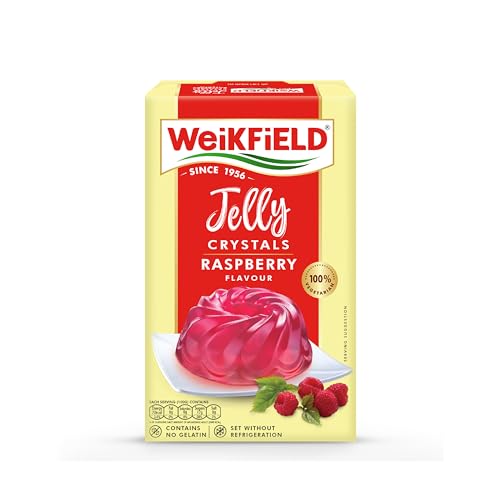 Weikfield Jelly Crystals | Raspberry Flavour| 90g Carton
