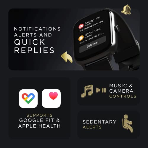 boAt Wave Style Call Smart Watch with Advanced BT Calling Chip,DIY Watch Face Studio, Coins, 1.69" HD Display, Health Ecosystem, Live Cricket Scores, Quick Replies, HR & SpO2(Active Black)