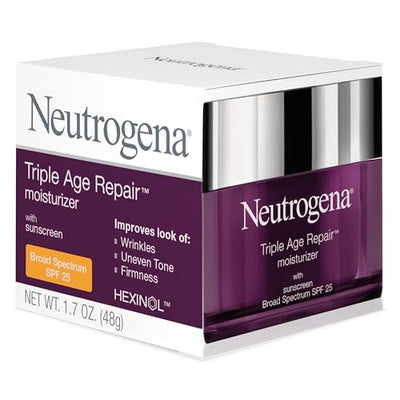 Neutrogena Triple Age Repair Anti Wrinkle Daily Facial Moisturizer With Vitamin C And Spf 25, 48 g