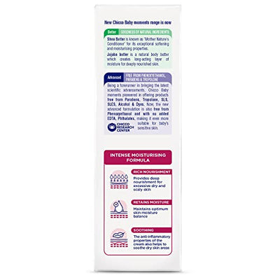 Chicco Baby Moments Rich Cream, New Advanced Formula with Natural Ingredients for Extra Rich Moisturization, Suitable for Preventing Dryness, No Phenoxyethanol and Parabens (100g)