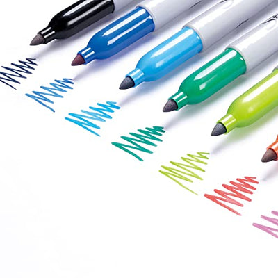 Sharpie Fine Tip Permanent Marker, Assorted, 12 Markers