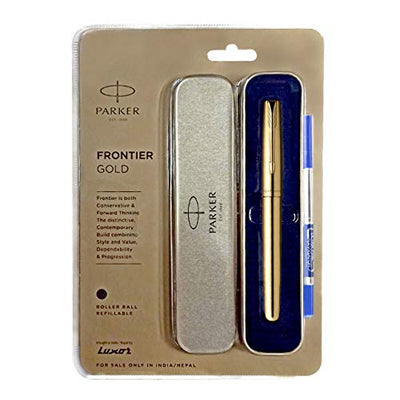Parker Frontier Gold Roller Ball Pen - Blue Ink, Pack Of 1