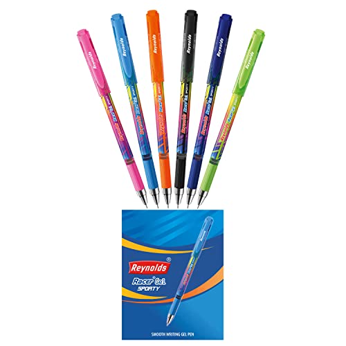 Reynolds Racer 0.5mm Gel Pen - Blue Ink, Pack of 7