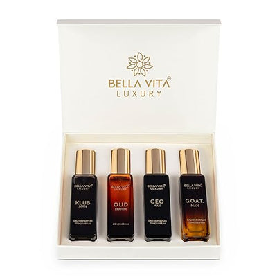 Bella Vita Luxury Man Perfume Gift Set 4x20 ml & Bella Vita Luxury Unisex Luxury Perfume Gift Set 4x20 ML