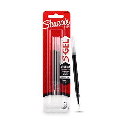 Sharpie Gel Pen Refill 0.7Mm Black, 2 Markers