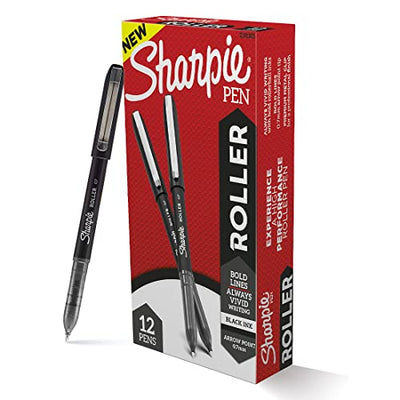 Sharpie Rollerball Pen Black 0.7Mm, 12 Markers