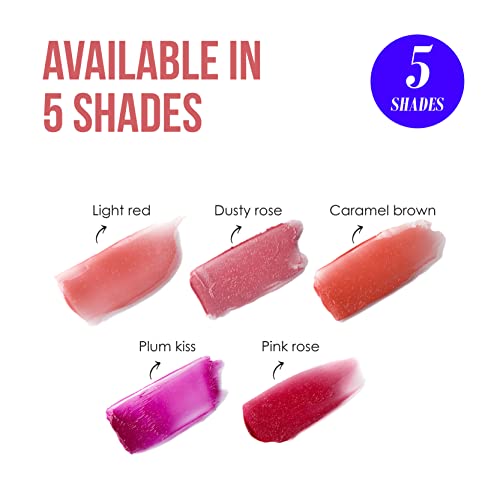 Blue Heaven Jelly & Butter Moisturising Lip Balm, Hydrating Tinted Lip Balm with Jojoba Oil, Shea Butter & Vitamin E for Dry & Chapped Lips, Caramel Brown, 3g