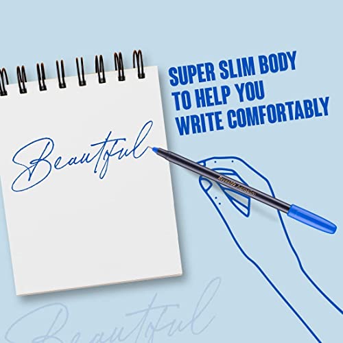 Reynolds Aeroslim 0.7mm Ball Pen - Blue Ink, Pack of 50