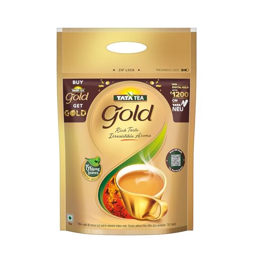 Tata Tea Gold |Premium Assam teas with Gently Rolled Aromatic Long Leaves | Rich & Aromatic Chai |Black Tea | 1 kg