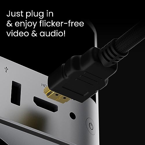 Ambrane 1.5m High Speed HDMI Cable Supports 3D, 4K, ARC & CEC Extension, Gold Plated Connectors, Compatible with HDMI-Enabled TV, Set Top Box, Blu-ray, Gaming Consoles (AHDMS-15 Black)