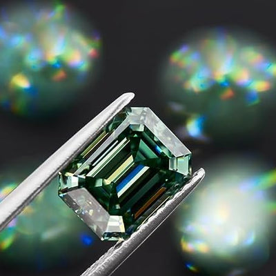 Akshita gems Natural Emerald Stone with Lab Certified Card/Zambian Quality 10.25 Carat / 9.52 Ratti Unheated Untreated Green Original Emerald/Panna Loose Precious