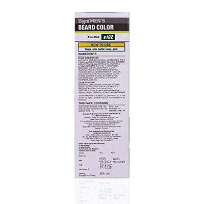 Bigen Men's Beard Color, 40g - Brownish Black B102 (Pack of 1)