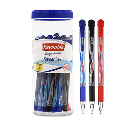 Reynolds Racer 0.5mm Gel Pen - 15 Blue, 3 Black & 2 Red, Pack of 20