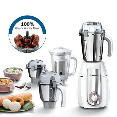 Bosch TrueMixx 750W Mixer Grinder (White) (Indian Plug)