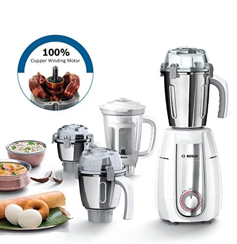 Bosch TrueMixx 750W Mixer Grinder (White) (Indian Plug)