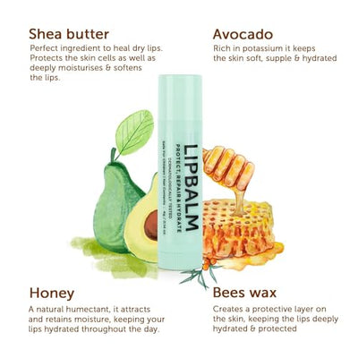 Bella Vita Organic Lip Balm NicoBalm 2 Pack For Women,Men, Boys & Girls To Hydrate Dry, Chapped, Damaged Lips & Get Baby Lips | Pre Smoke Balm | Pre Lipstick Balm, 4 gm Each Transparent