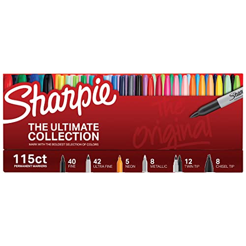 Sharpie Permanent Marker, Ultimate Pack, Assorted, 115 Markers