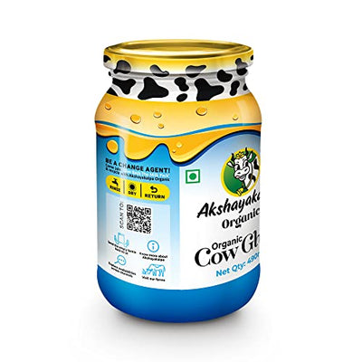 Akshayakalpa Organic Cow Ghee – Pure organic ghee, traditionally-churned, chemical-free, granular ghee, nutritious by nature (490 ml)