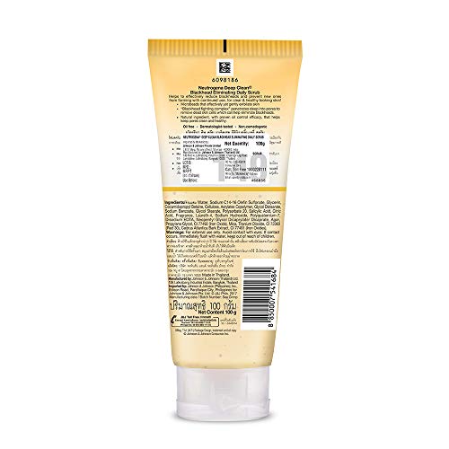 Neutrogena Deep Clean Scrub Blackhead Eliminating Daily Scrub For Face, 100g