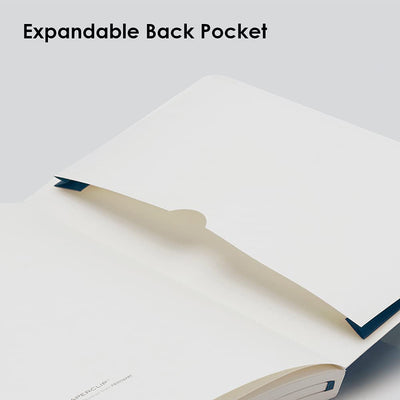 Mypaperclip Executive Series Notebook, Large (165 X 241 Mm, 6.5 X 9.5 In.) Plain, Esx192L-P Blue